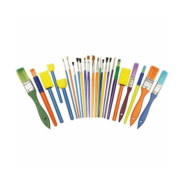 Pacon Starter Brush Set, 25 Brushes/ST, Assorted, 25PK PAC5180 - main